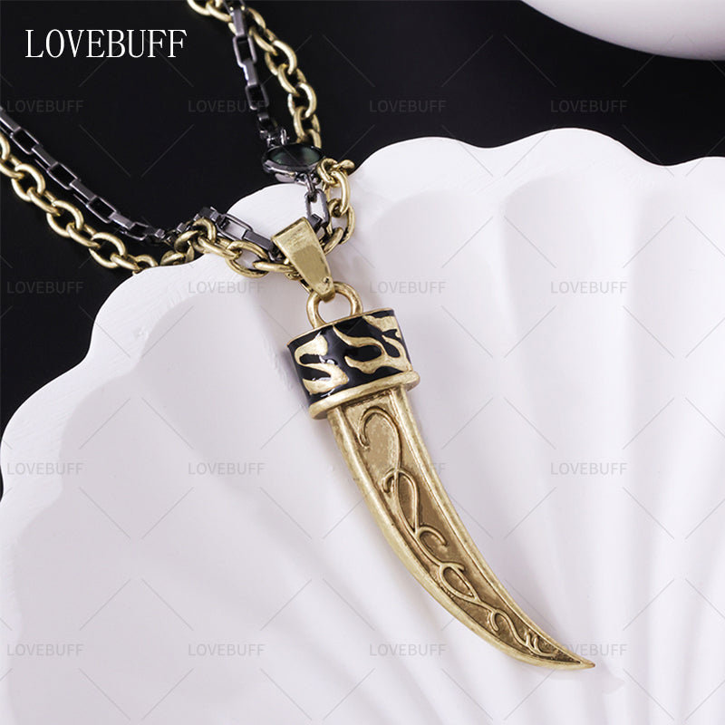 LOVEBUFF LAD Sylus Where Hearts Live Wolf Tooth Shaped Pendant Necklace