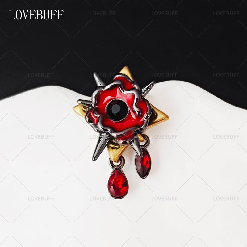 LOVEBUFF Path to Nowhere Coquelic Corn Poppy Red Flower Earrings