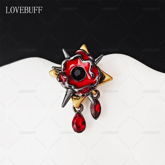 LOVEBUFF Path to Nowhere Coquelic Corn Poppy Red Flower Earrings