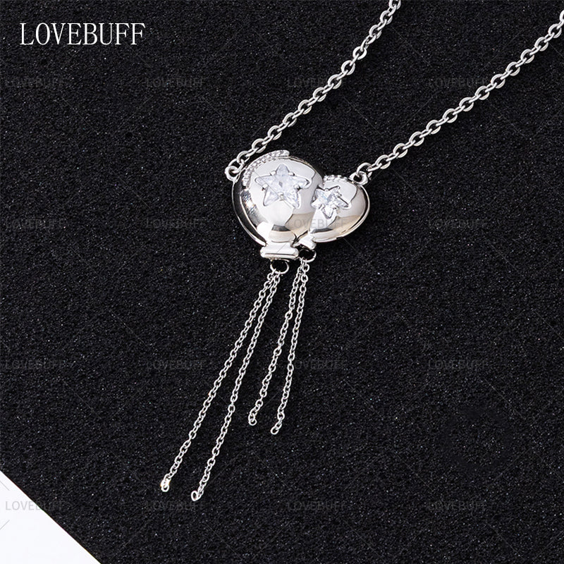 LOVEBUFF Platinum Plated Copper Balloon Pendant Necklace (ships in 1 month)