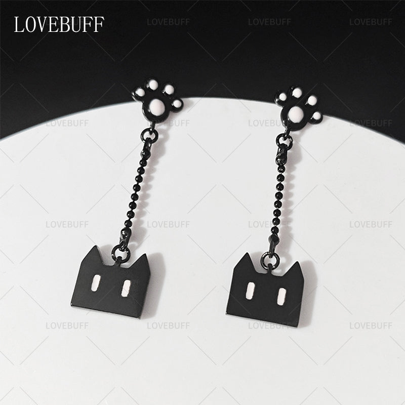 LOVEBUFF Black Cat Earrings 1 Pair