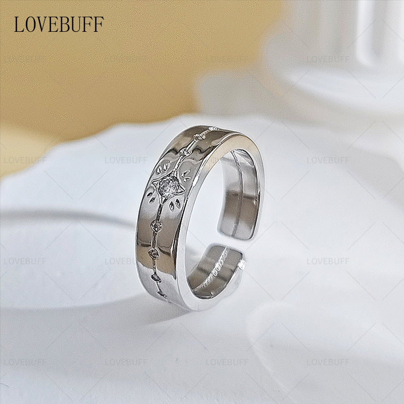 LOVEBUFF Love and Deepspace LAD 100 Affinity Xavier Ring Inspired Platinum Plated Copper Wedding Bands (Version 2.0)