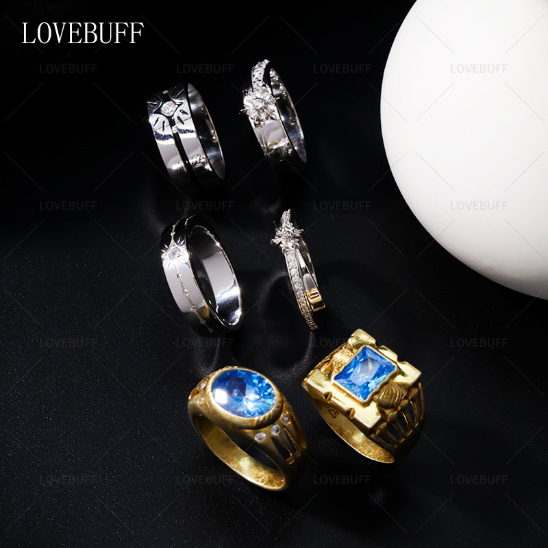 LOVEBUFF Love and Deepspace Rafayel Zayne Xavier Affinity 100 Silver Closed Ring (backorder ships in 10 days)