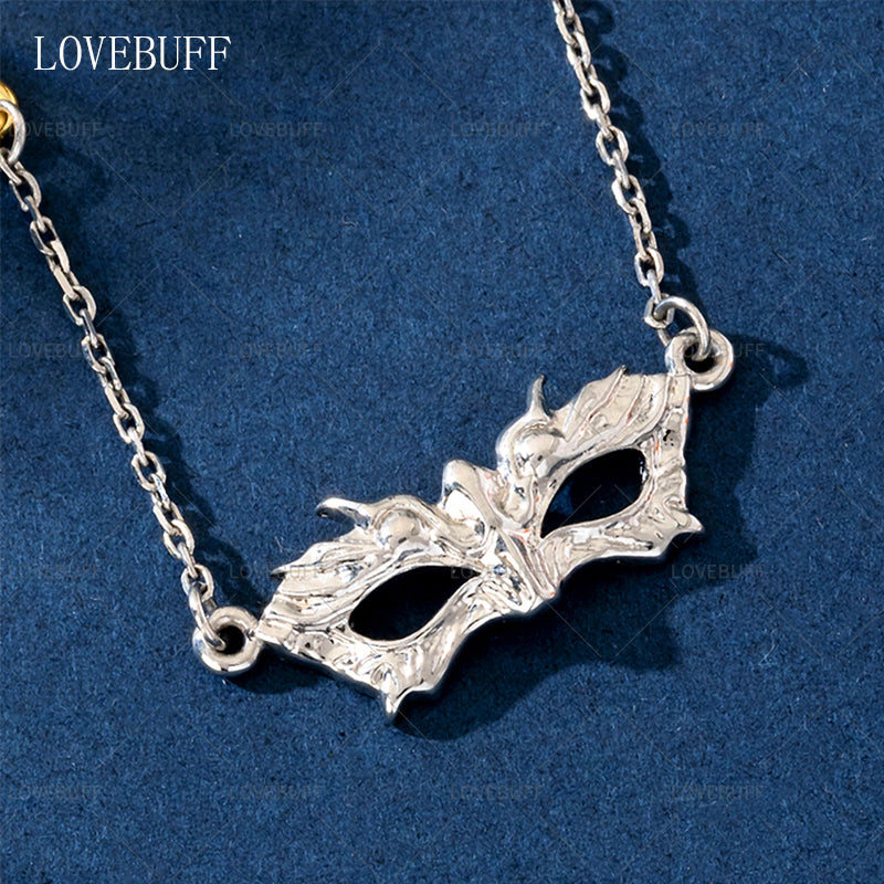 LOVEBUFF Love And Deepspace Xavier Mask Pendant Dainty Necklace