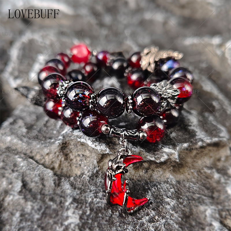 LOVEBUFF LAD Sylus Crow Theme Impression Beaded Bracelet