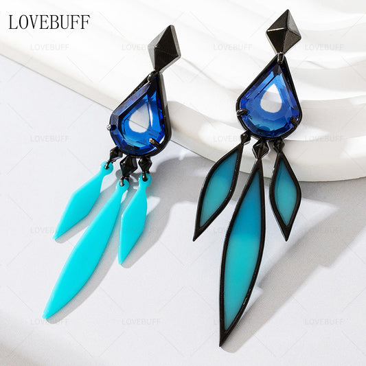 LOVEBUFF Honkai: Star Rail Aventurine Earring에서 영감을 받은 드롭 귀걸이