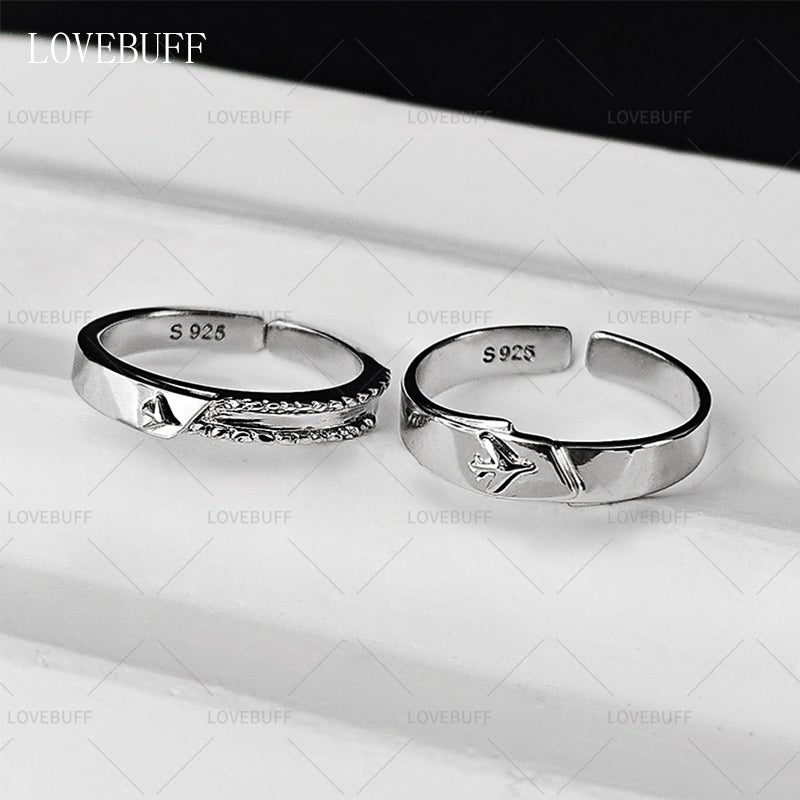 LOVEBUFF LAD Caleb Affinity 100 Ring Inspired Silver Band