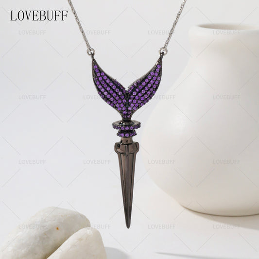 LOVEBUFF Love And Deepspace Rafayel Qiyu Theme Impression Fishtail Dart Pendant Necklace