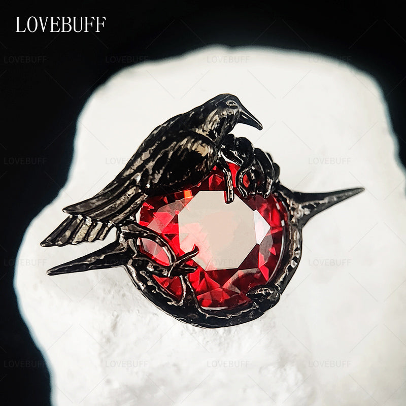 LOVEBUFF Love And Deepspace Sylus Mephisto Crow Brooch Inspired Enamel Pin