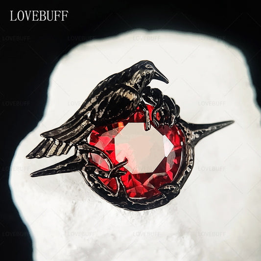 LOVEBUFF Love And Deepspace Sylus Crow 브로치 영감 에나멜 핀(15일 이내 배송)