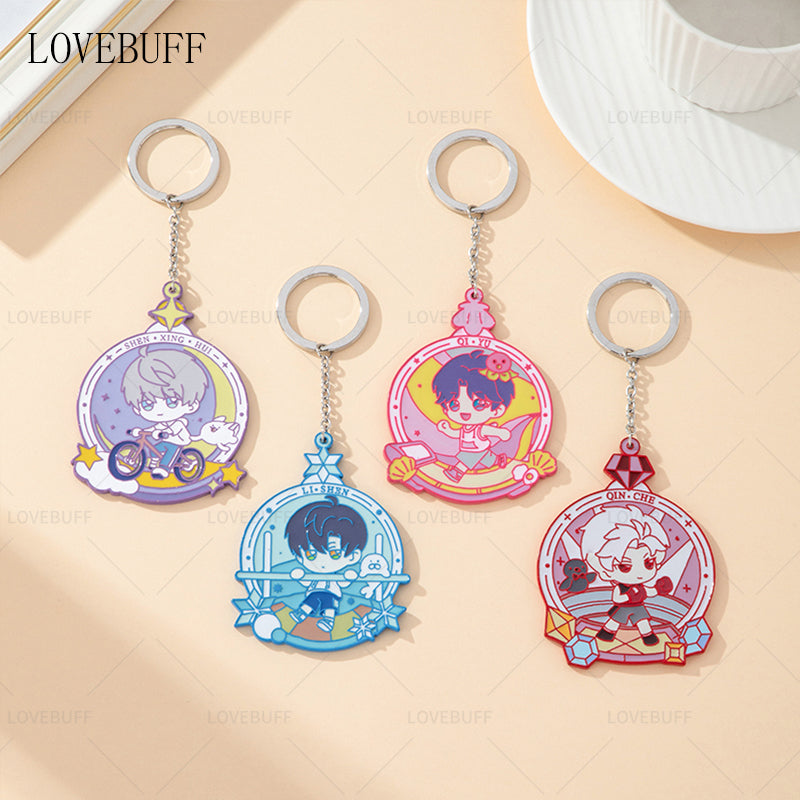 LOVEBUFF love and Deepspace Workout Rafayel Zayne Xavier Sylus Medal Badge Pendant Bag Charm Keychain