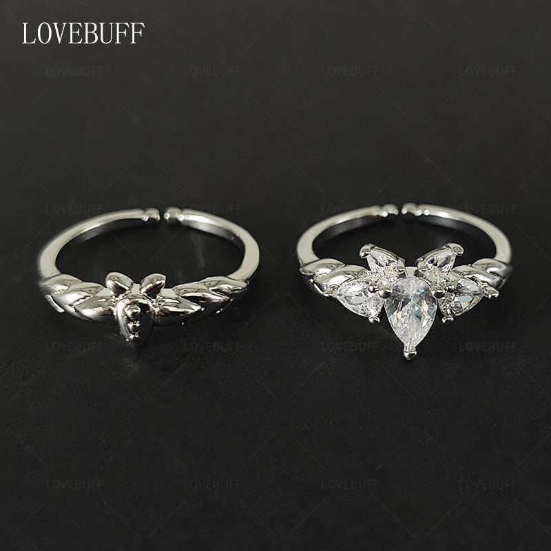 LOVEBUFF Frieren: Beyond Journey's End Fern Echeveriasimulans Rose Inspired Adjustable Ring