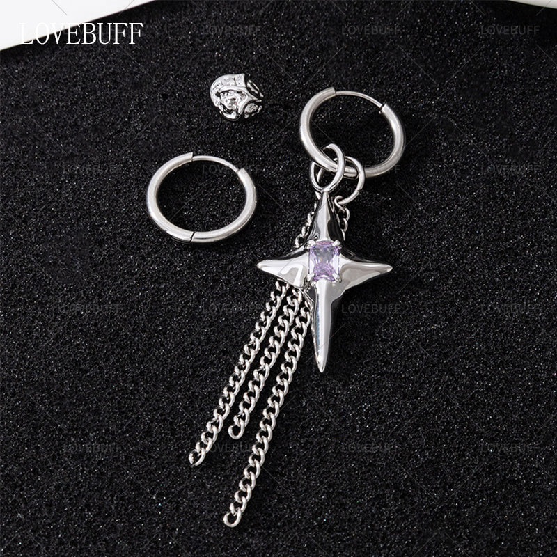 LOVEBUFF Love And Deepspace Heartbeats Ablaze Xavier Offbeat Track Sparkling Starlight Earrings