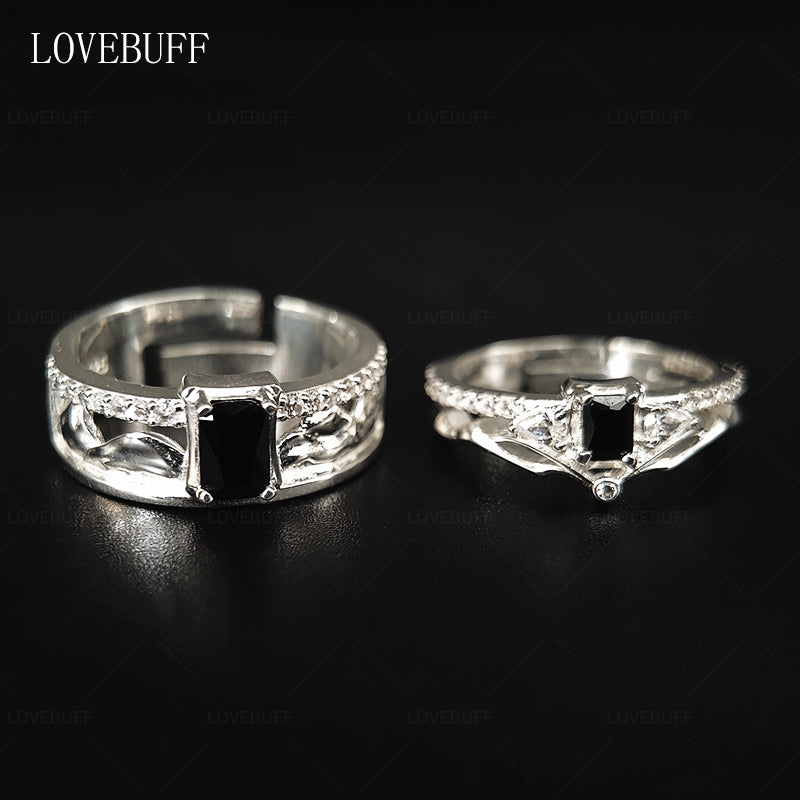 LOVEBUFF Love and Deepspace Sylus Affinity 100 Ring Inspired Silver Open Ring Wedding Bands