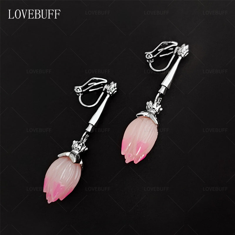 LOVEBUFF Love and Deepspace Caleb Netherlord Lotus Bell Inspired Earrings