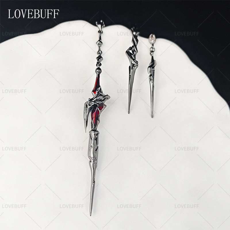 LOVEBUFF Love and Deepspace LaDs Sylus Silverwing Fiend Cosplay Earrings