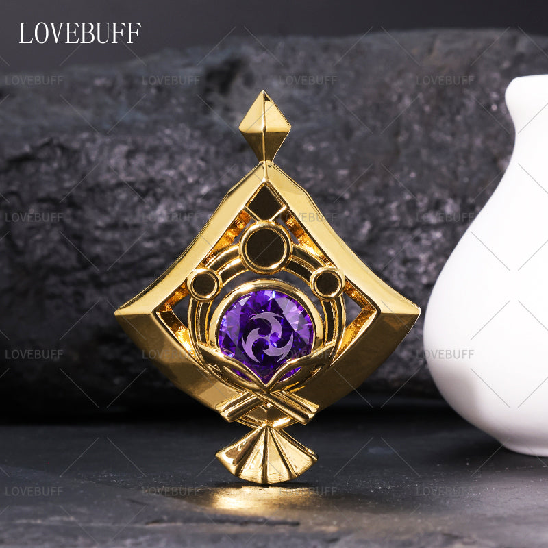 LOVEBUFF Genshin Impact Yae Miko Cosplay Vision Inazuma Electro Vision Inspired Gem Pendant