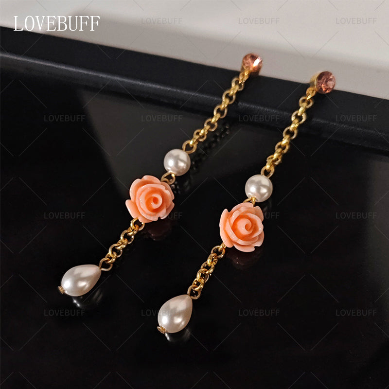 LOVEBUFF Love and Deepspace Once Upon a Frame Caleb Up Close MC's Flowering Pearls Earrings