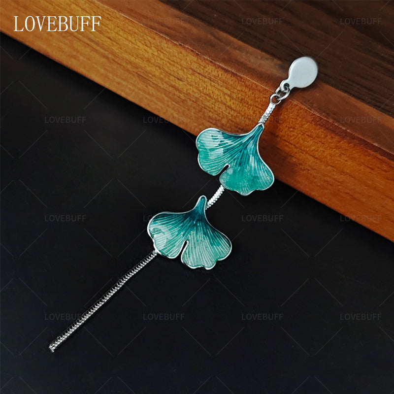 LOVEBUFF Where Winds Meet Chen Shen Cosplay Ginkgo Biloba Leaf Earrings