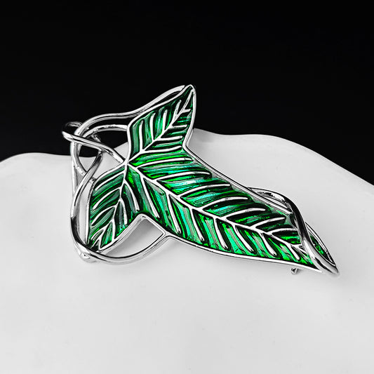 LOVEBUFF Green Leaf Brooch Enamel Pin