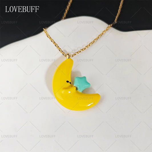 LOVEBUFF Love and Deepspace Xavier Moon Star Pendant Necklace