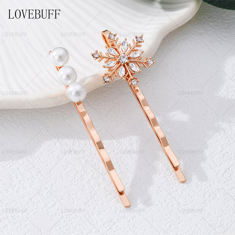 LOVEBUFF Love And Deepspace Zayne Affinity 115 Snowflake Peal Hair Pin 2pc Set