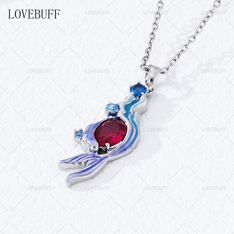LOVEBUFF Love and Deepspace LaDs Rafayel Mermaid Bond Mark Inspired Fish Pendant Necklace
