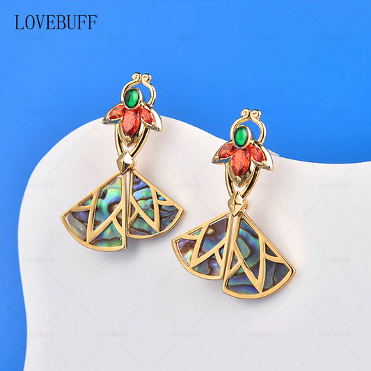 LOVEBUFF Genshin Impact Vourukasha's Glow Artifact Heart of Khvarena's Brilliance Inspired Earrings
