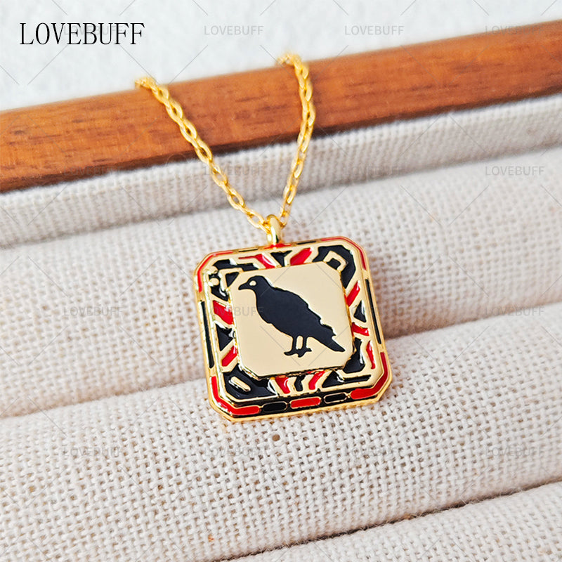 LOVEBUFF Love and Deepspace Sylus Crow Chip Inspired Necklace