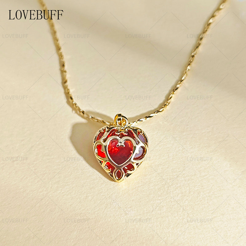 LOVEBUFF The Legend of Zelda Heart Container Inspired Pendant Necklace