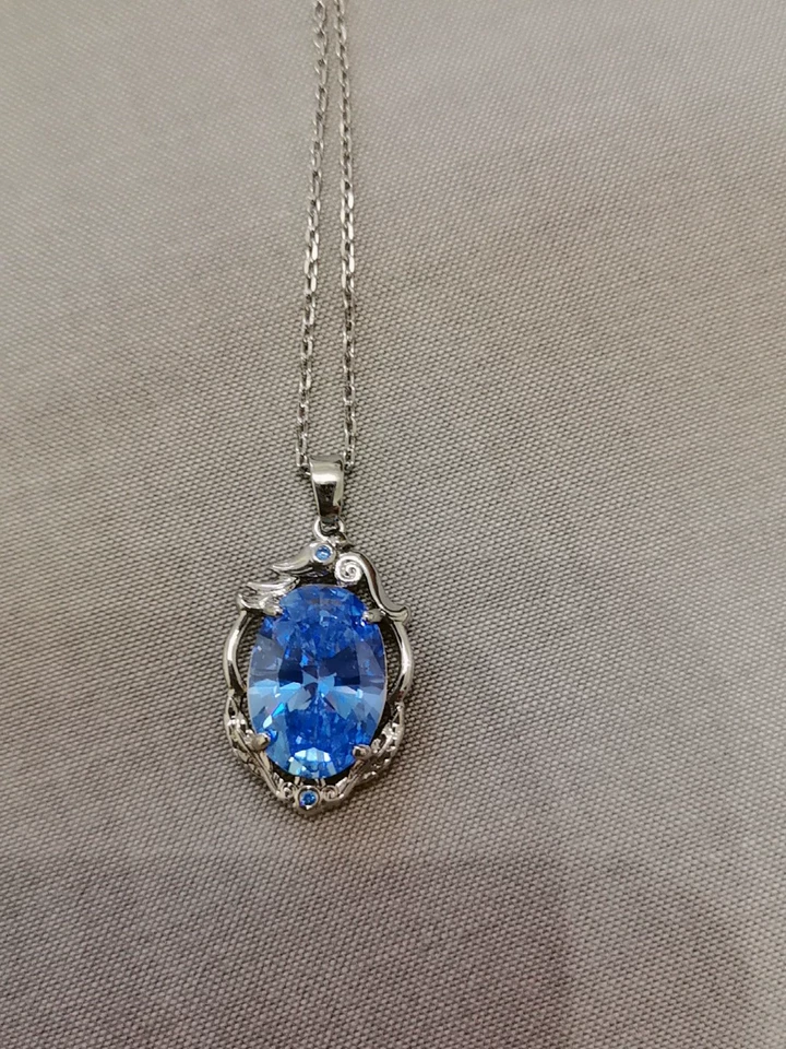 LOVEBUFF Identity V Cryptic Notes Cursed Sapphire Inspired Dainty Necklace