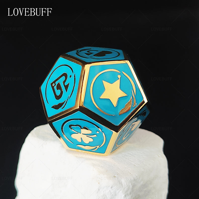 LOVEBUFF Honkai: Star Rail Aventurine's Stainless Steel Dice Collectible