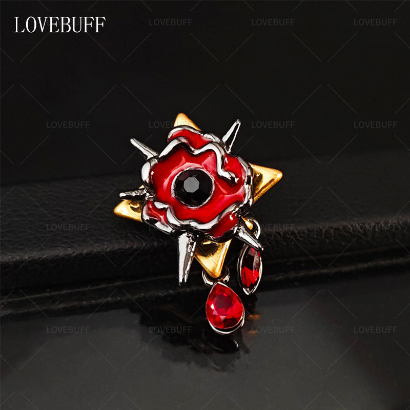 LOVEBUFF Path to Nowhere Coquelic Corn Poppy Red Flower Earrings