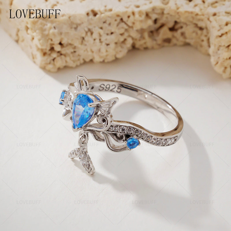 LOVEBUFF LAD Rafayel Mermaid Theme Impression Silver Ring