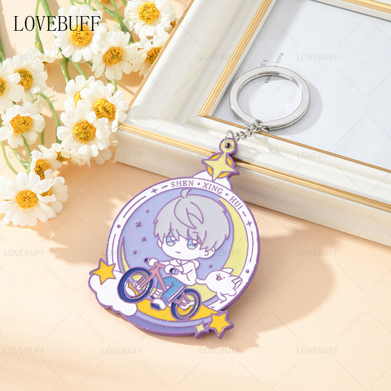 LOVEBUFF love and Deepspace Workout Rafayel Zayne Xavier Sylus Medal Badge Pendant Bag Charm Keychain