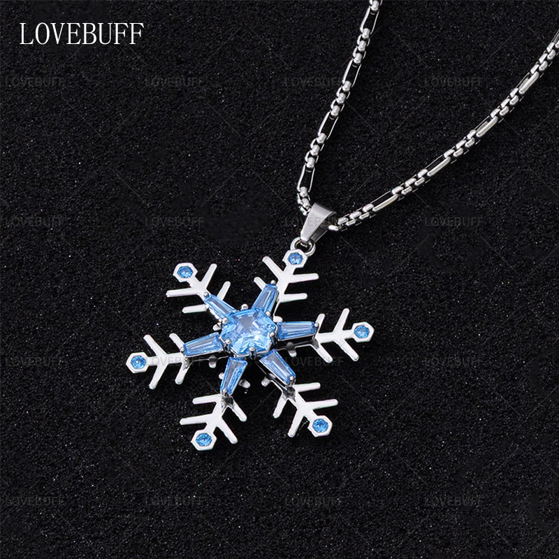 LOVEBUFF Love and Deepspace Zayne Snowflake Inspired Spinning Pendant Necklace