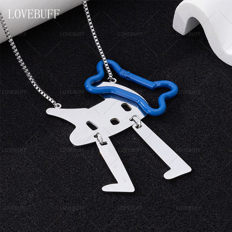 LOVEBUFF Path to Nowhere 무기미도 Shawn Fake Love Notification Cat & Bone Pendants Necklace