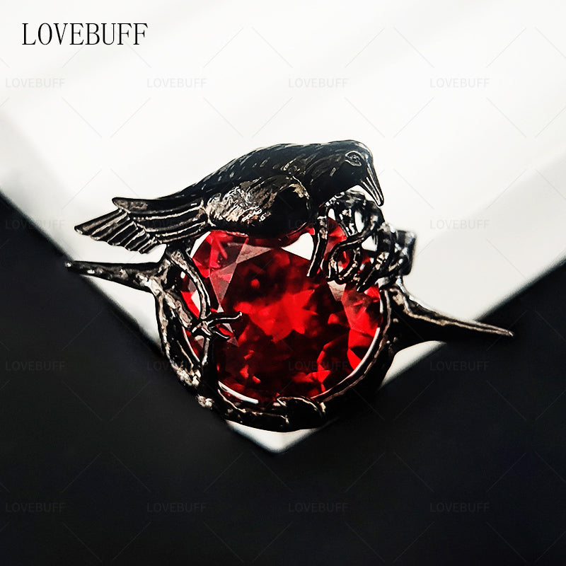 LOVEBUFF Love And Deepspace Sylus Mephisto Crow Brooch Inspired Enamel Pin