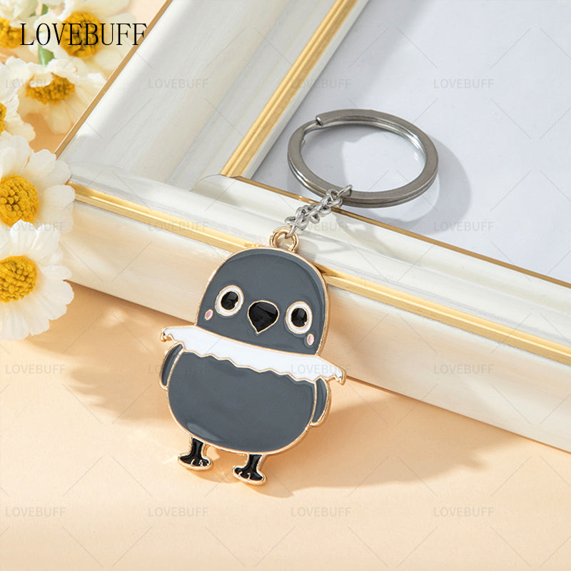 LOVEBUFF love and Deepspace Artsy Birb Happy Snowman Grumpy Crow Galaxy Kid Keychain 4pc Set