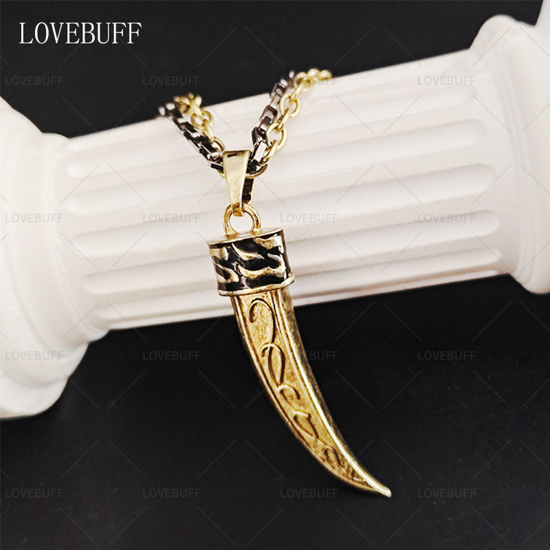 LOVEBUFF LAD Sylus Where Hearts Live Wolf Tooth Shaped Pendant Necklace (preorder ships in 1 week)