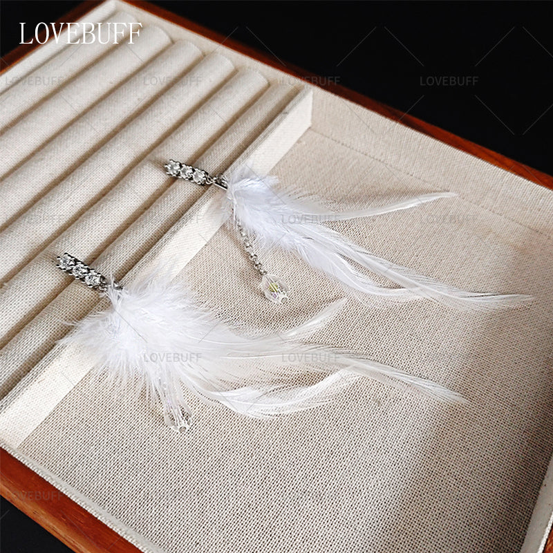 LOVEBUFF LAD Sylus MC's Feather Whisper Wedding Earrings