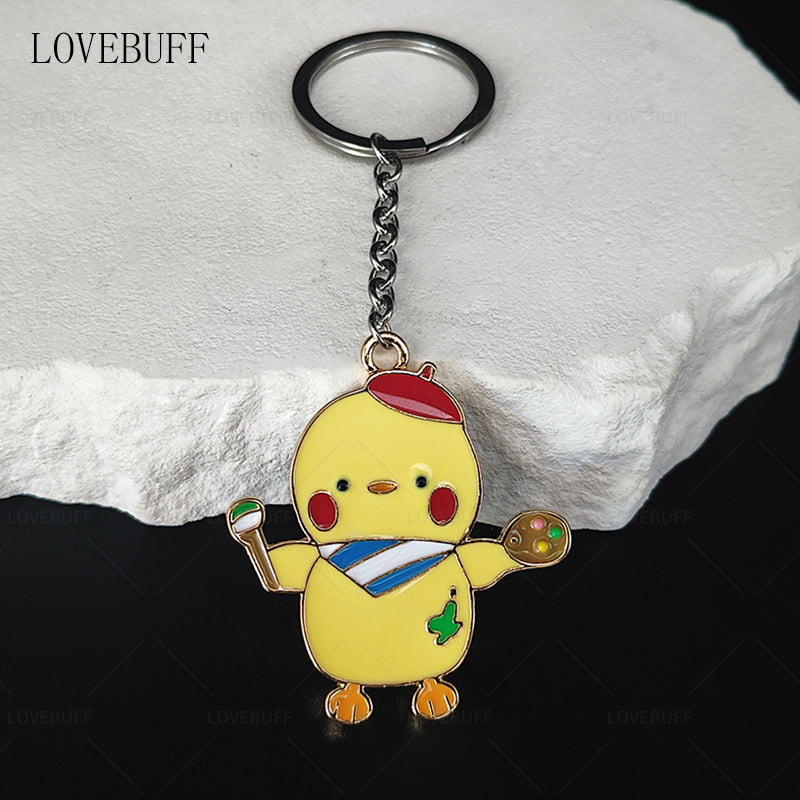 LOVEBUFF love and Deepspace Artsy Birb Happy Snowman Grumpy Crow Galaxy Kid Keychain 4pc Set