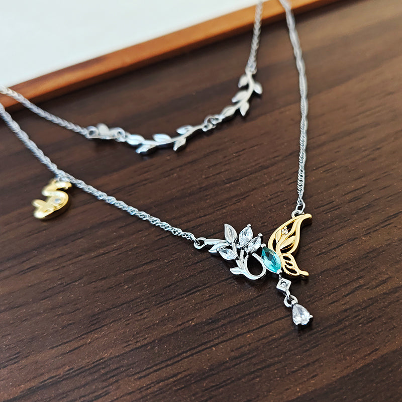 Light and Night Sariel 2026 Birthday Butterfly Necklace