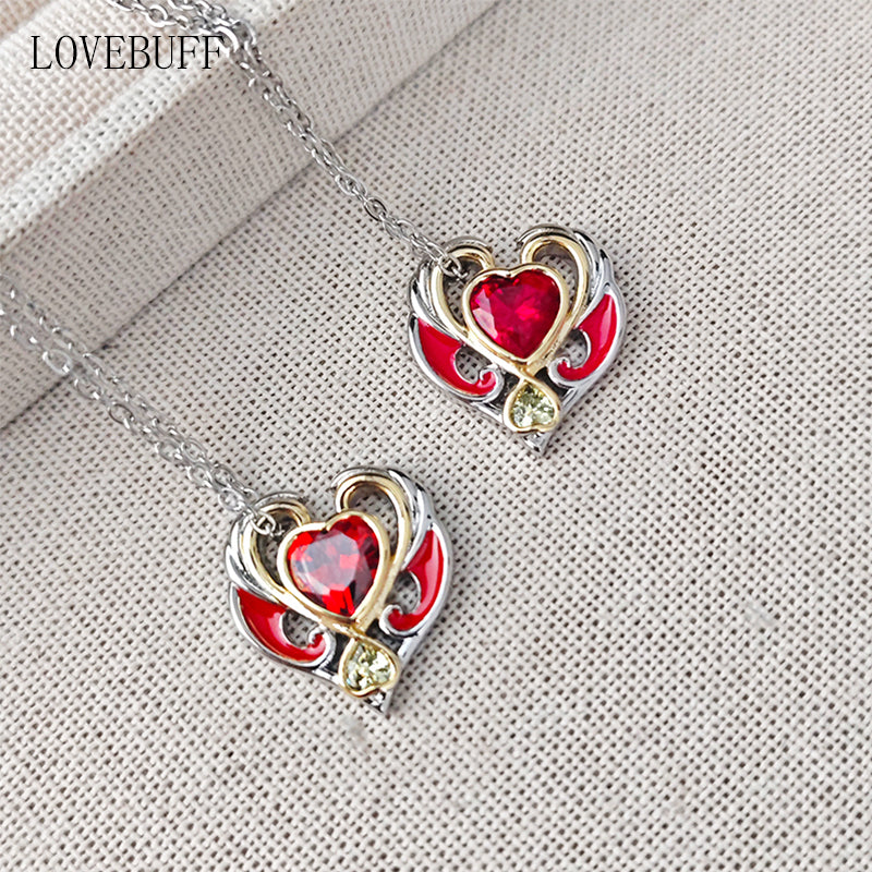 LOVEBUFF LoliRock Iris's Heart Pendant Necklace