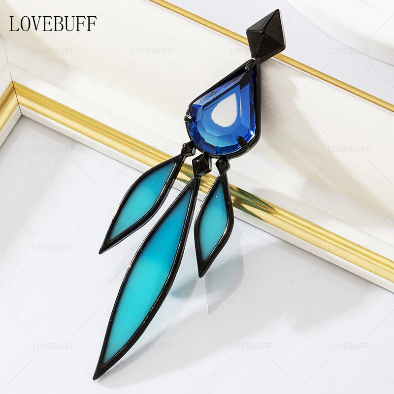 LOVEBUFF Honkai: Star Rail Aventurine Earring에서 영감을 받은 드롭 귀걸이