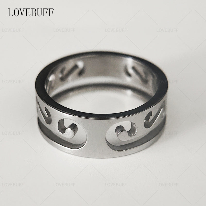 LOVEBUFF Black Myth: Wukong Golden Hoop Headband Jingu Fillet Inspired Layering Couple Ring Set