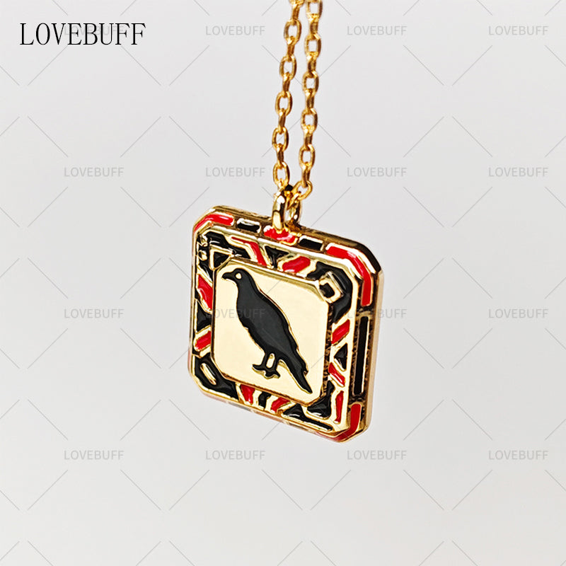 LOVEBUFF Love and Deepspace Sylus Crow Chip Inspired Necklace