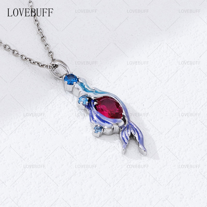 LOVEBUFF Love and Deepspace LaDs Rafayel Mermaid Bond Mark Inspired Fish Pendant Necklace