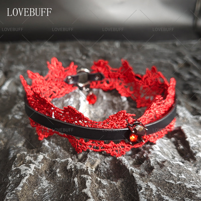 LOVEBUFF Love And Deepspace LAD Sylus: Abyssal Blossom Choker Style Necklace