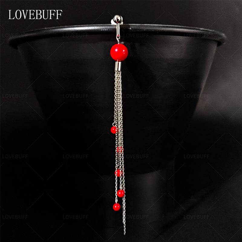 LOVEBUFF I Am Nobody Chen Duo Red Beads Earrings